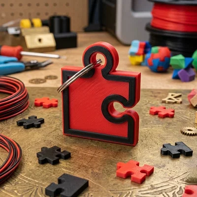 Móc khóa mảnh ghép Puzzle độc đáo cho tín đồ in 3D