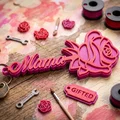 Móc khóa in 3D hình hoa hồng chữ Mama làm quà tặng ý nghĩa - Thumbnail 1