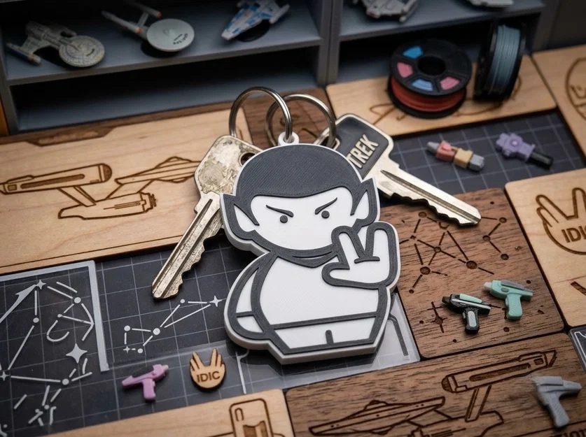 Móc khóa Commander Spock (Star Trek) in 3D độc đáo - Image 1