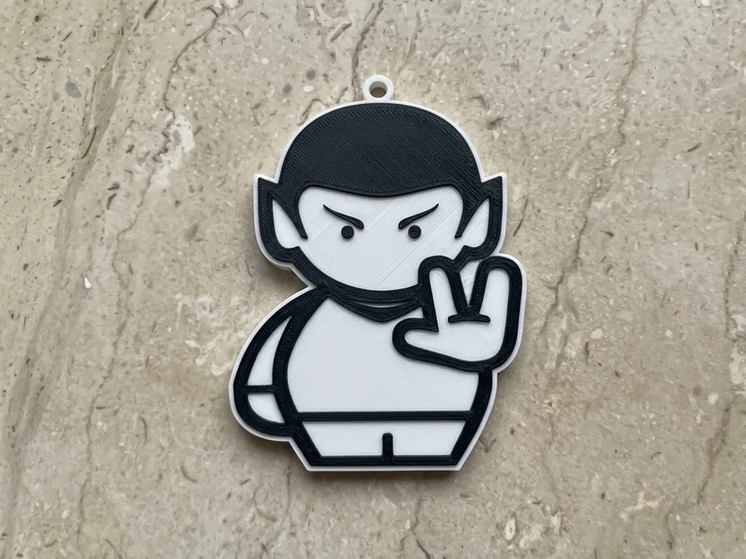 Móc khóa Commander Spock (Star Trek) in 3D độc đáo - Image 3