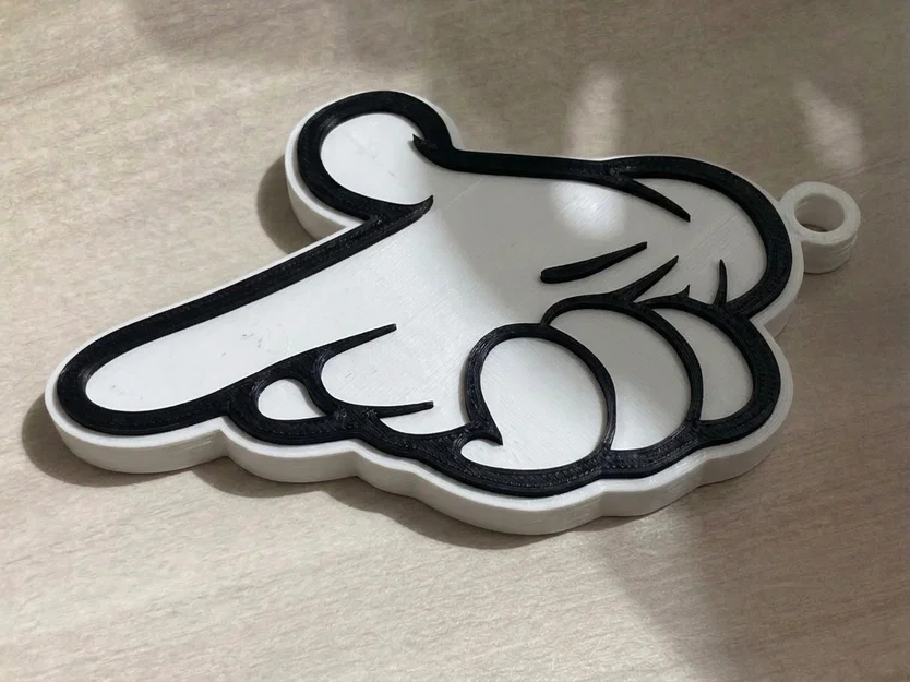 Móc khóa hình bàn tay hoạt hình in 3D cực chất và cá tính - Image 3