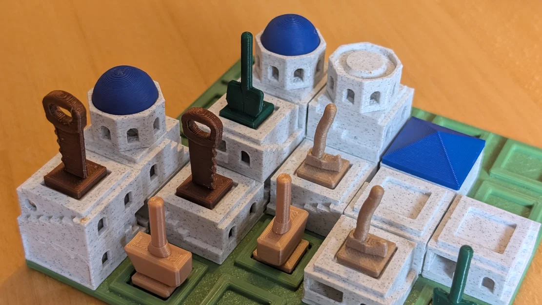 Bộ quân cờ công cụ cho trò chơi Santorini - Image 1