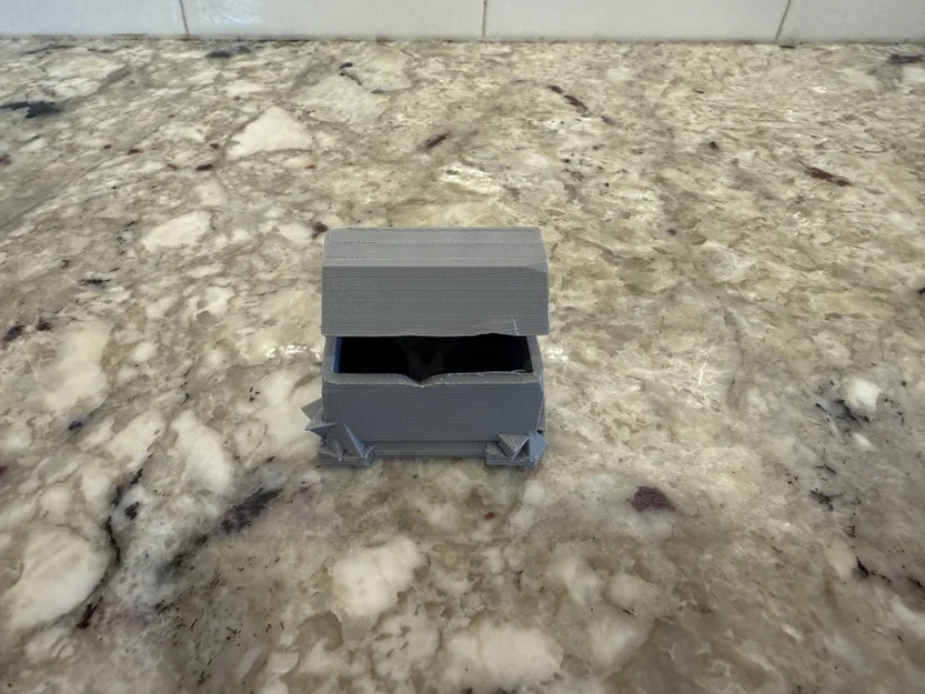 Mô hình rương đá Stylized Stone Chest cho game D&D và trang trí - Image 1