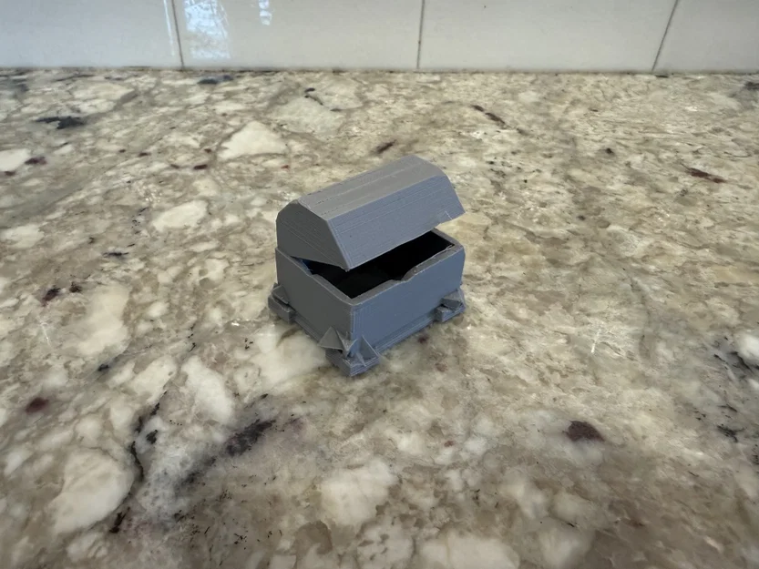 Mô hình rương đá Stylized Stone Chest cho game D&D và trang trí - Image 2