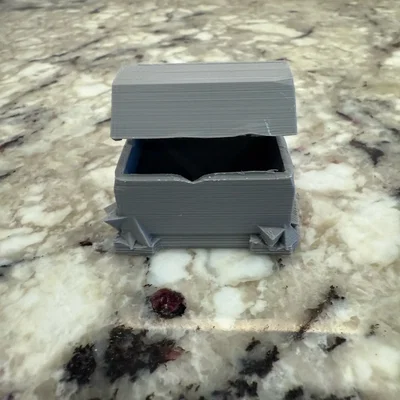 Mô hình rương đá Stylized Stone Chest cho game D&D và trang trí