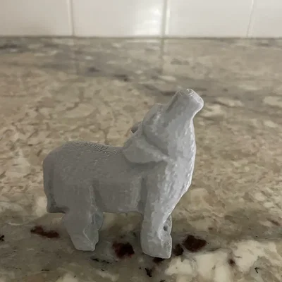 Mô hình tượng sói 3D