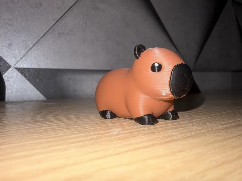 Mô hình 3D Capybara béo tròn đáng yêu trang trí bàn làm việc - Image 1