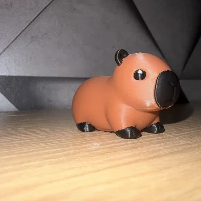 Mô hình 3D Capybara béo tròn đáng yêu trang trí bàn làm việc