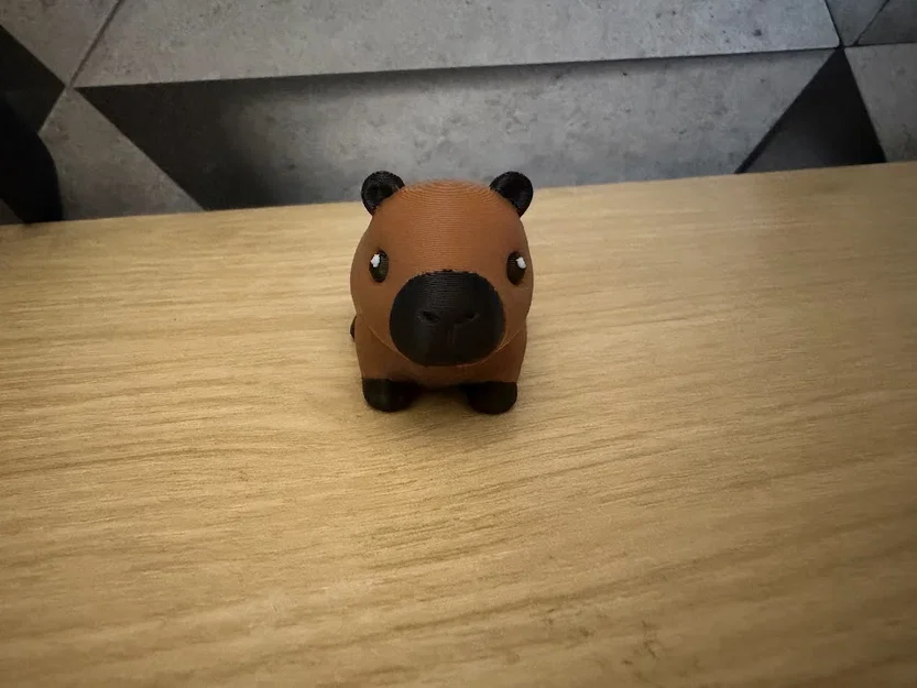 Mô hình 3D Capybara béo tròn đáng yêu trang trí bàn làm việc - Image 3