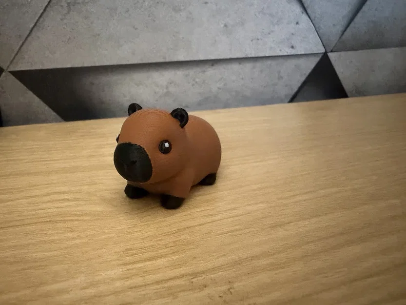 Mô hình 3D Capybara béo tròn đáng yêu trang trí bàn làm việc - Image 4