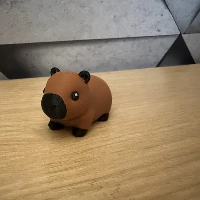 Mô hình 3D Capybara béo tròn đáng yêu trang trí bàn làm việc