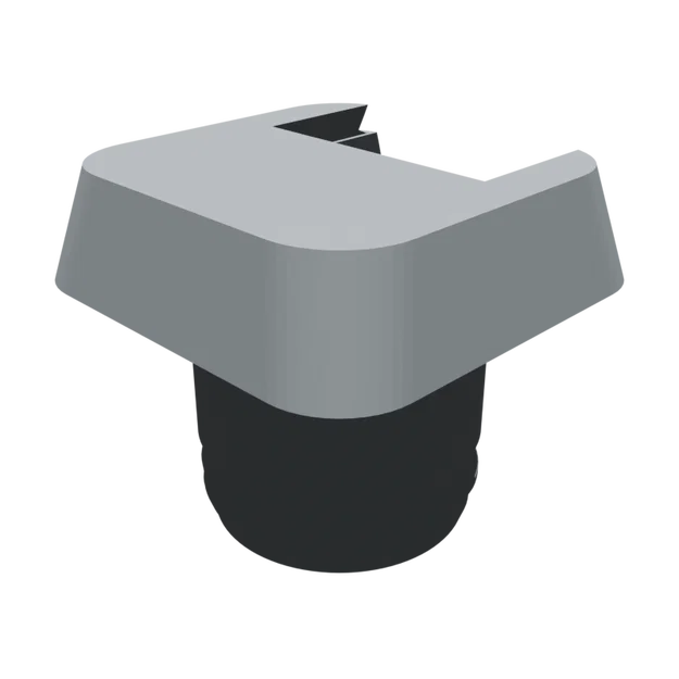 Nắp luồn dây điện để bàn — thiết kế ren in 3D, nắp cài hình nêm - Image 1