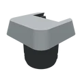 Nắp luồn dây điện để bàn — thiết kế ren in 3D, nắp cài hình nêm - Thumbnail 1