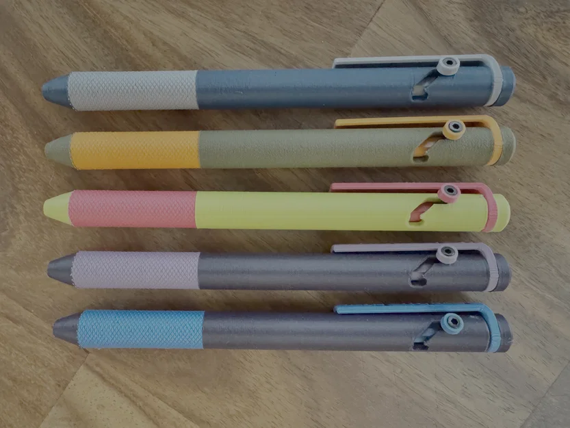 Bút Bi Bấm Cơ Học (Bolt-Action) với Grip Khía Răng Cưa (Tương thích ruột Parker G2) - Image 1