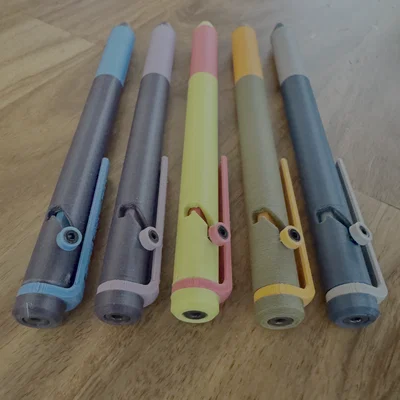 Bút Bi Bấm Cơ Học (Bolt-Action) với Grip Khía Răng Cưa (Tương thích ruột Parker G2)