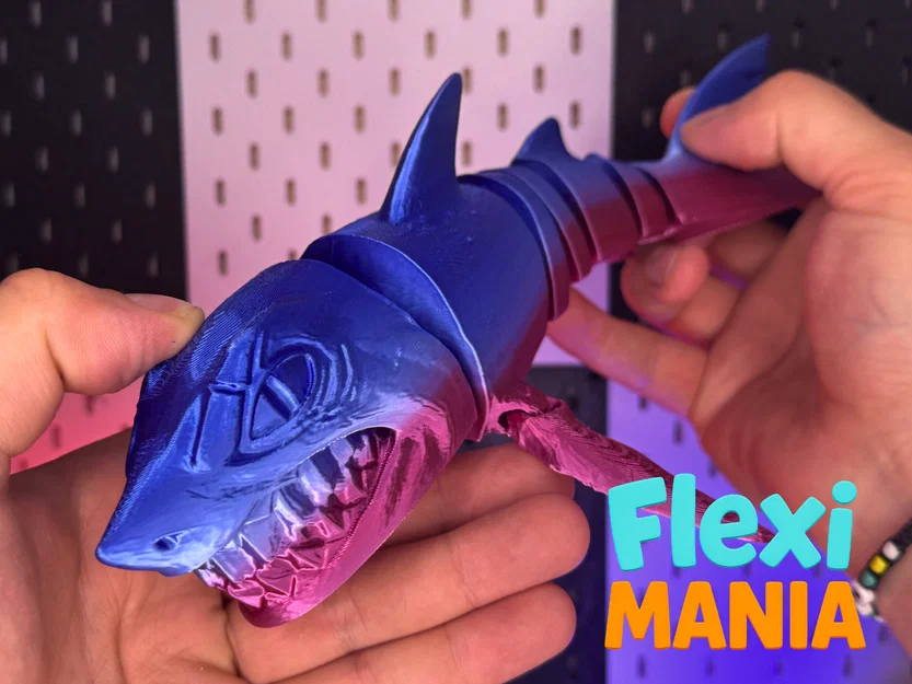 Flexi Megalodon - Mô hình cá mập tiền sử khớp nối (Print-in-Place) - Image 1