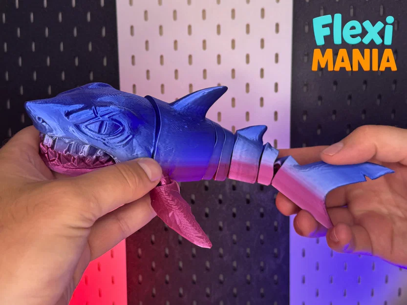 Flexi Megalodon - Mô hình cá mập tiền sử khớp nối (Print-in-Place) - Image 3