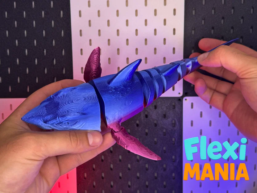Flexi Megalodon - Mô hình cá mập tiền sử khớp nối (Print-in-Place) - Image 4