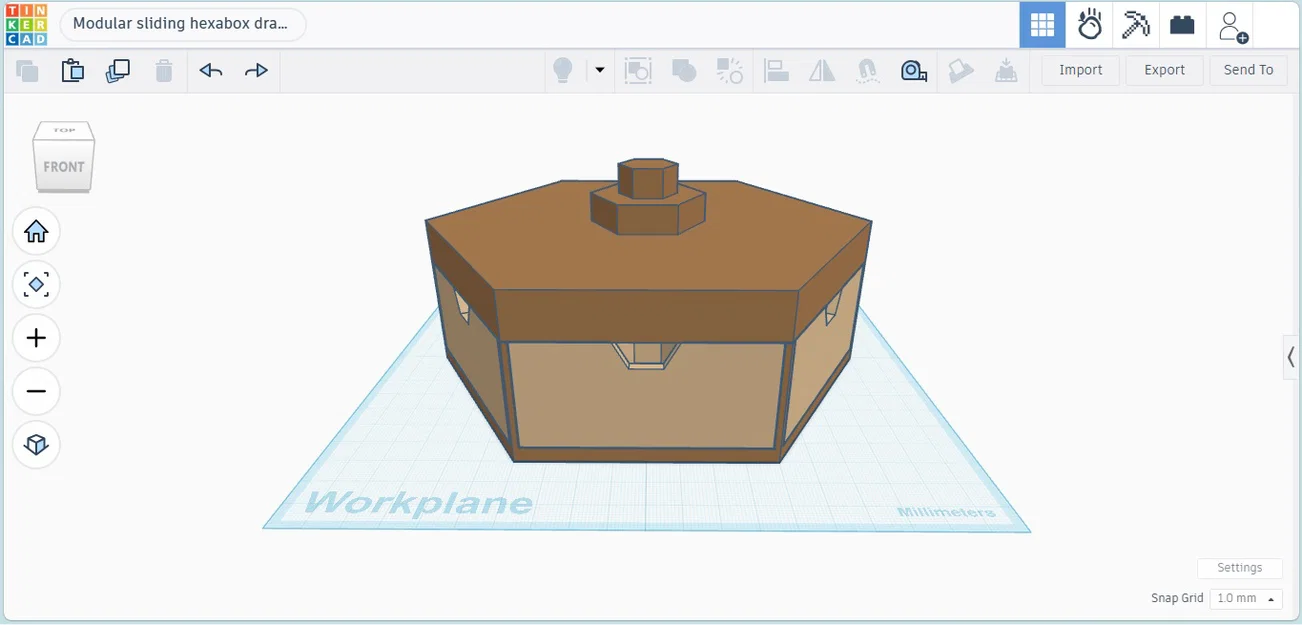 Hệ thống ngăn kéo lục giác Modular hexabox drawer v1 - Image 2