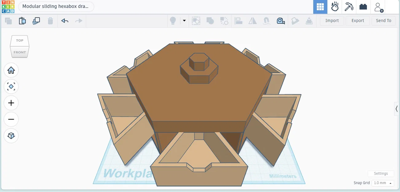 Hệ thống ngăn kéo lục giác Modular hexabox drawer v1 - Image 3