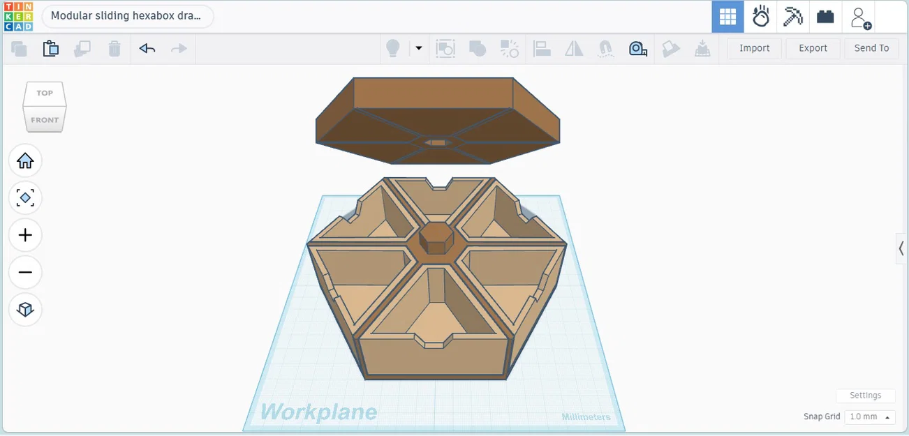Hệ thống ngăn kéo lục giác Modular hexabox drawer v1 - Image 4