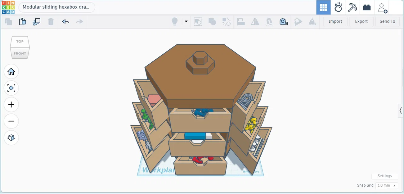 Hệ thống ngăn kéo lục giác Modular hexabox drawer v1 - Image 6