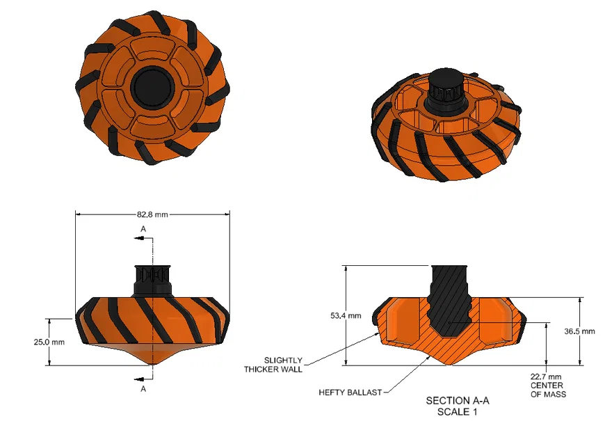 Tiger Stripe Spinner - Con quay chiến đấu họa tiết hổ - Image 4