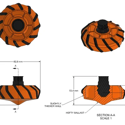 Tiger Stripe Spinner - Con quay chiến đấu họa tiết hổ
