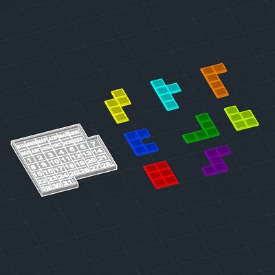 Mô hình lịch xếp hình 3D thông minh - Thử thách logic mỗi ngày