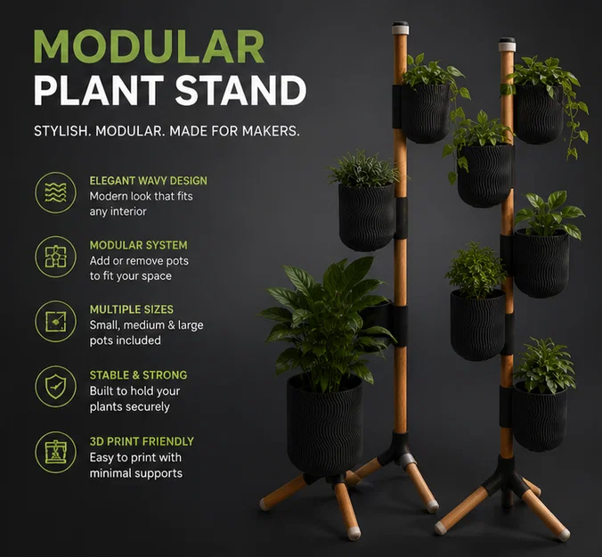 Chậu trồng cây treo tường dạng module (Modular Vertical Planter) - Image 1