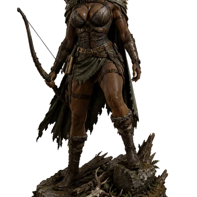 Wild Huntress – Tượng Nữ Cung Thủ Giả Tưởng trên Đế Rừng Rậm