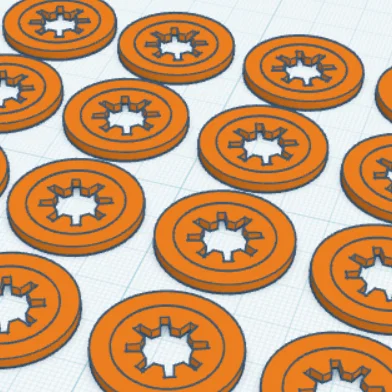 Mô hình đồng xu bánh răng Gear Coin - Phụ kiện 3D cho Board game