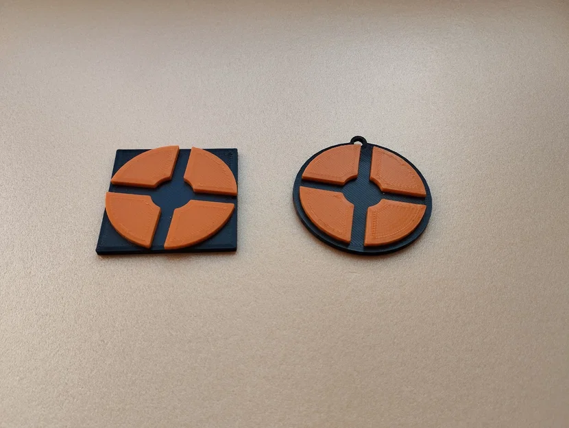 Mô hình logo Team Fortress 2 in 3D (Bản để bàn & Móc khóa) - Image 1