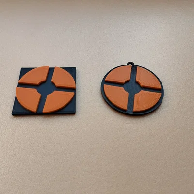 Mô hình logo Team Fortress 2 in 3D (Bản để bàn & Móc khóa)