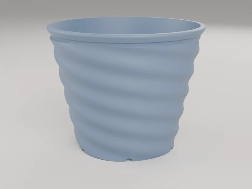 Chậu cây tham số & Đĩa lót - 9 kiểu dáng, thoát nước thông minh (OpenSCAD) - Image 8