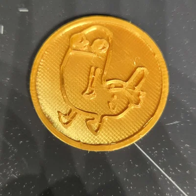 Mẫu in 3D đồng xu Dickbutt và Trollface meme cực chất