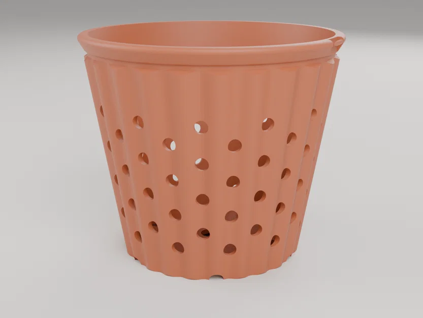 Chậu cây tham số & Đĩa lót - 9 kiểu dáng, thoát nước thông minh (OpenSCAD) - Image 14