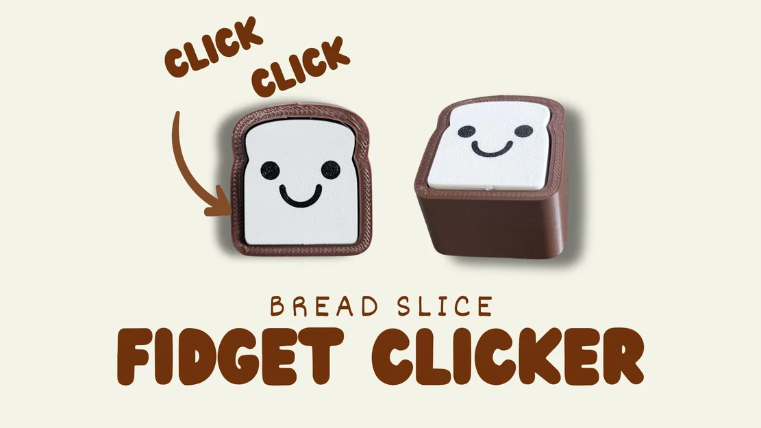 Fidget Clicker Hình Lát Bánh Mì - Image 1