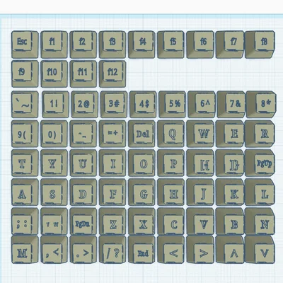 Keycap 1u Cherry-Profile cho Aula F75 & Bàn phím cơ