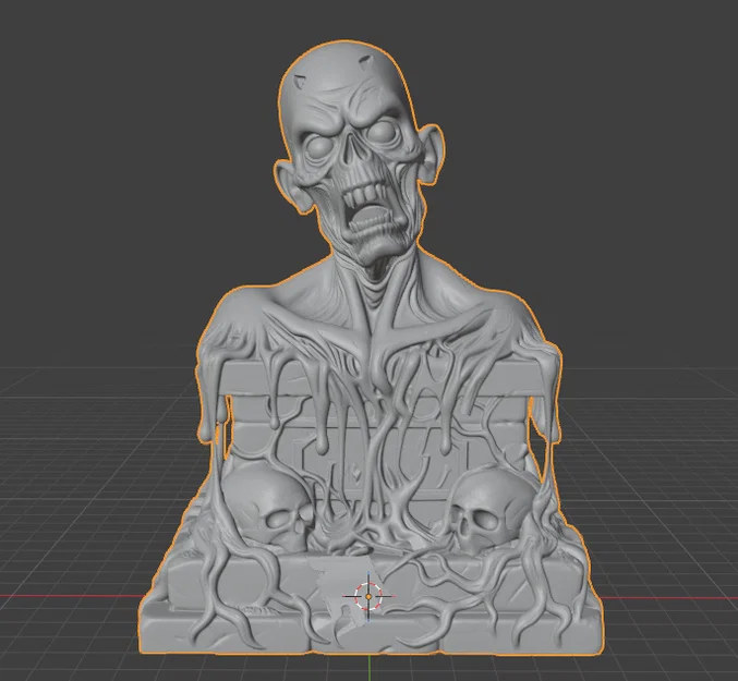 Tượng bán thân zombie kinh dị - Image 2