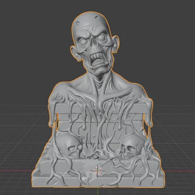 Tượng bán thân zombie kinh dị