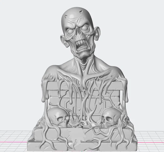 Tượng bán thân zombie kinh dị - Image 3