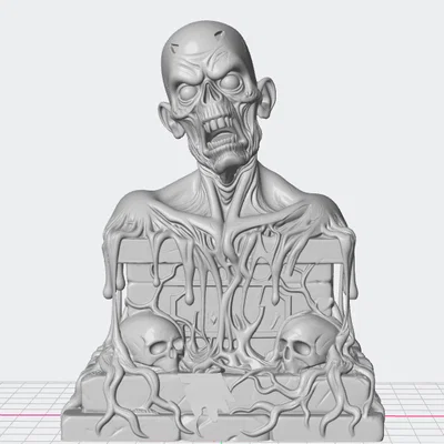 Tượng bán thân zombie kinh dị