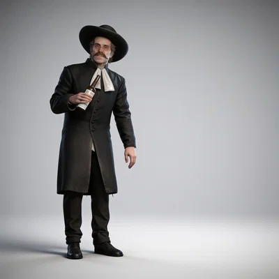 Mô hình 3D nhân vật Reverend Swanson (Red Dead Redemption 2)