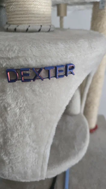 Bảng tên Dexter trang trí nhà mèo - Mẫu in 3D cá nhân hóa - Image 2