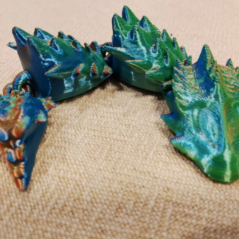 Mô hình rồng rắn linh hoạt (Articulated Dragon Snake) in 3D