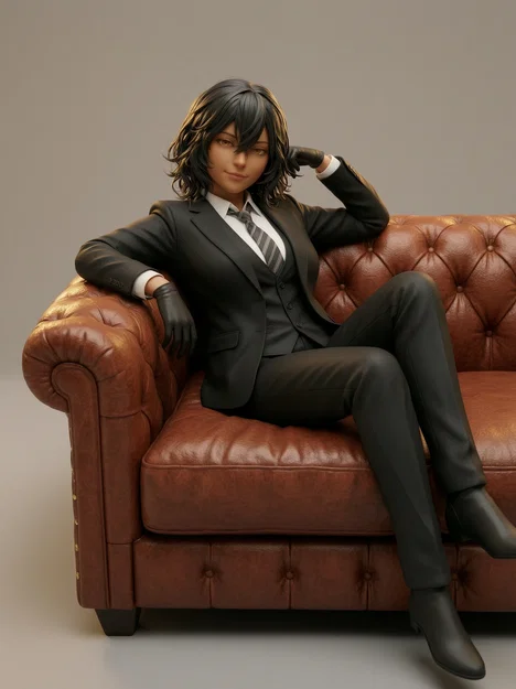 Mô hình 3D Anime Art - Cô gái công sở thư giãn siêu đẹp - Image 1