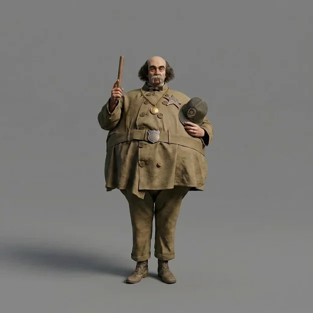 Mô hình 3D Fred Howe (1905) - Nhân vật gánh xiếc cổ điển John Robinson - Image 1