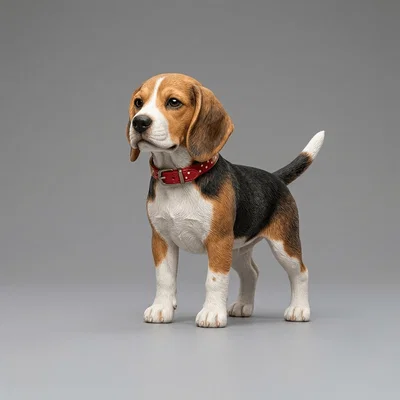 Mô hình 3D chú cún Beagle đáng yêu - Trang trí bàn làm việc