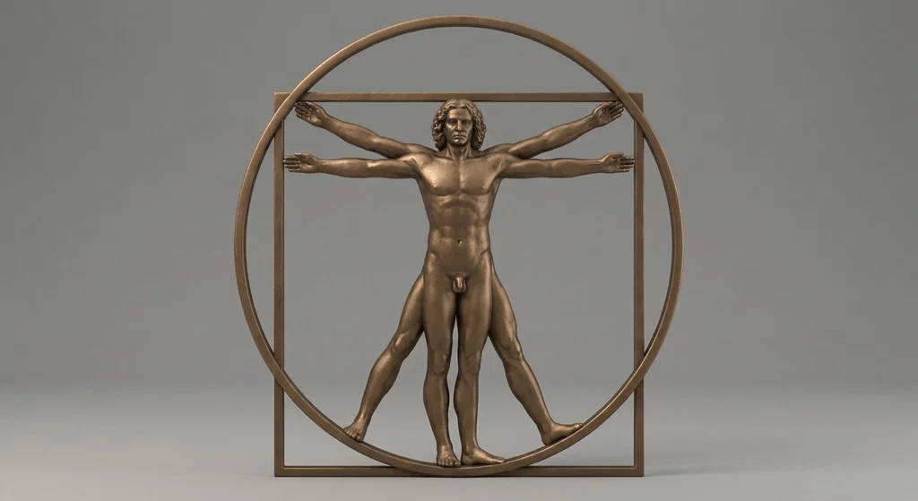 Mô hình 3D Người Vitruvius của Leonardo da Vinci in trang trí - Image 1